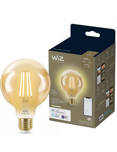Pack 2 unidades lámparas LED WIZ Wifi Filamento Globo 6.9W E27 Pack 2 unidades lámparas LED WIZ Wifi Filamento Globo 6.9W E27