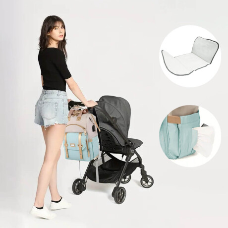Mochila Maternal Laptop Antirrobo Urbano Portátil Beige