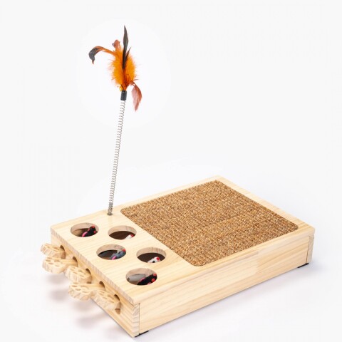 Juguete interactivo gatos madera Atrapa Ratón 45*27*34cm Juguete Interactivo Gatos Madera Atrapa Ratón 45*27*34cm