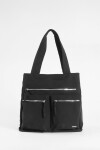 Shopper oversize cierres negro