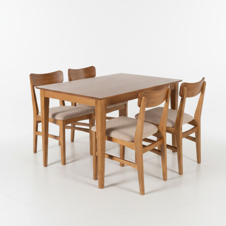 Juego de Comedor Olmo - Mesa 120 + 4 sillas 0001 (Miel)