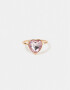 Anillos Chicos Strass Corazón Anillo Con Corazón - Dorado