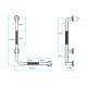 BARRA FIJA EN L METAL ACERO INOXIDABLE 304 COLOR CROMO CROMO