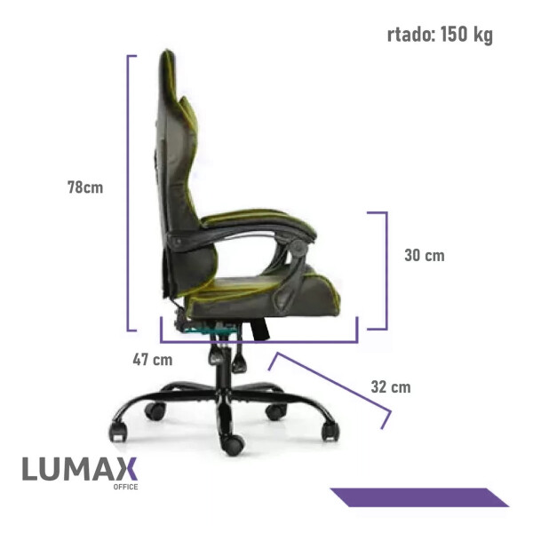 Silla Gamer Lumax Rom AMARILLO