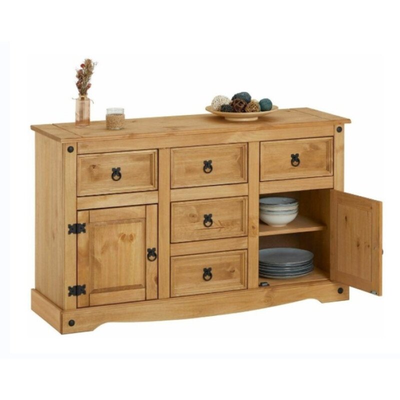 Mueble Estilo Mexicano 2 Puertas 5 Cajones Color CERA NATURAL Mueble Estilo Mexicano 2 Puertas 5 Cajones Color CERA NATURAL