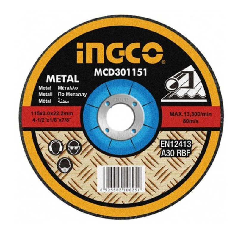 DISCO DESBASTE 4 1/2´´ 115M X 6MM INGCO DISCO DESBASTE 4 1/2´´ 115M X 6MM INGCO