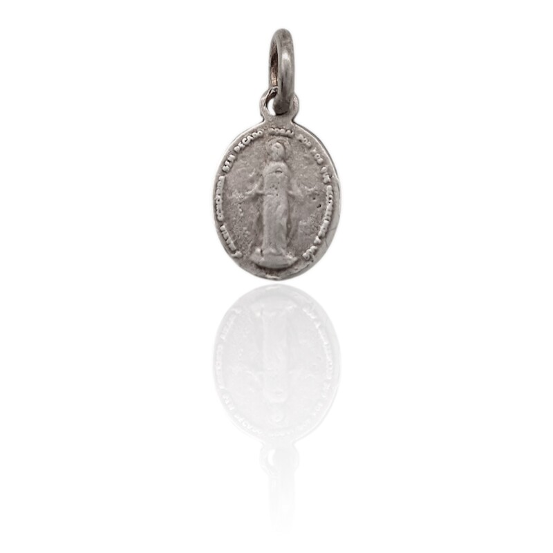 Dije Colgante Virgen Milagrosa-Plata 925-Sin Piedra-CP3030 sinpiedra