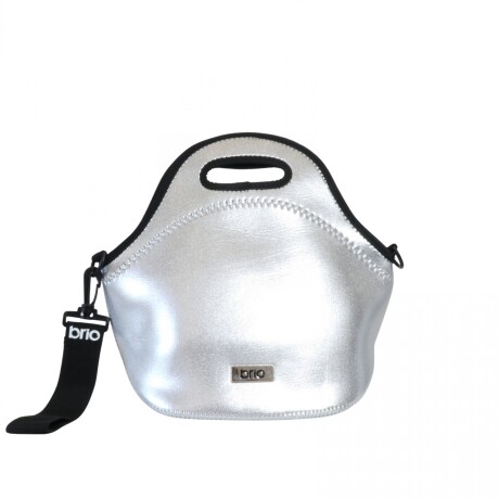 Lunchera Neopreno brio Classic Con Asa Silver