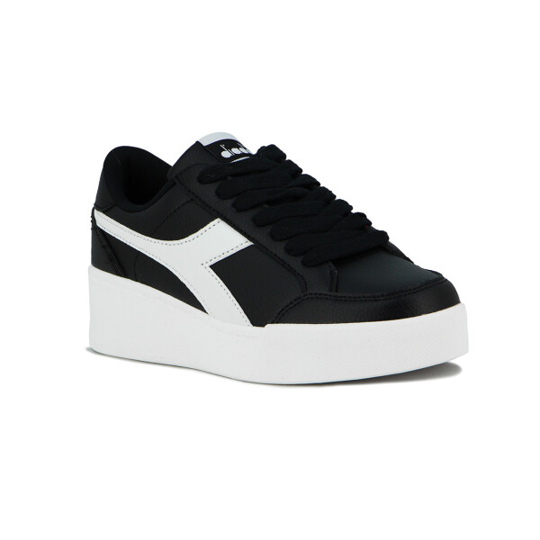 Championes Casuales Mujer Diadora Plataforma Bewen Negro-blanco