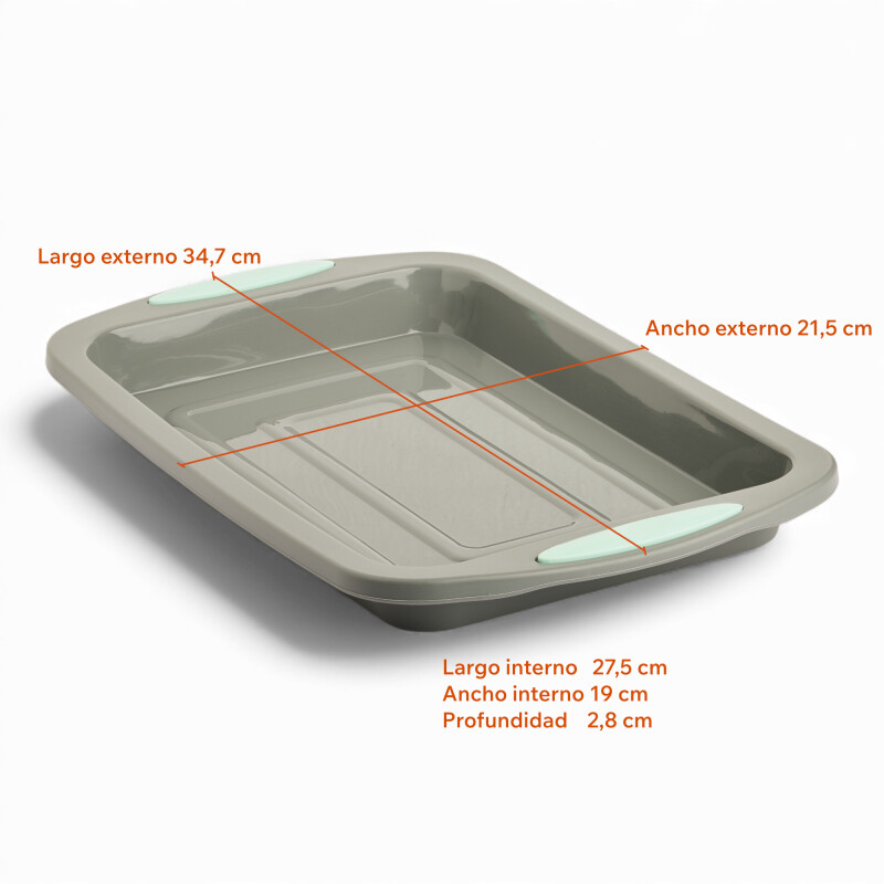 Molde Rectangular de Silicona para Tortas 34.7×21.5×2.8cm Gris