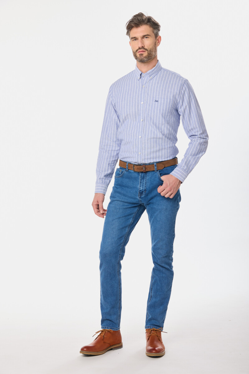 PANTALÓN DE JEAN SKINNY - Azul claro 