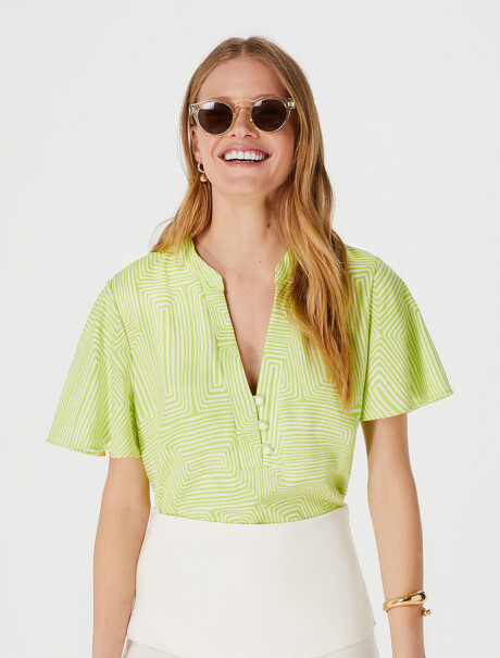 BLUSA ESTAMPADA VERDE