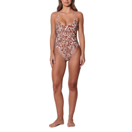 Malla Rhythm Kai Floral Cross Back Marron