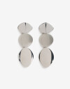 Aros Colgantes Largos Metal Aros Largos Chapones - Plateado Rodio