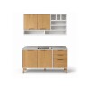 COMBO COCINA - BAJO MESADA + AÉREO + PILETA TRAMONTINA BLANCO