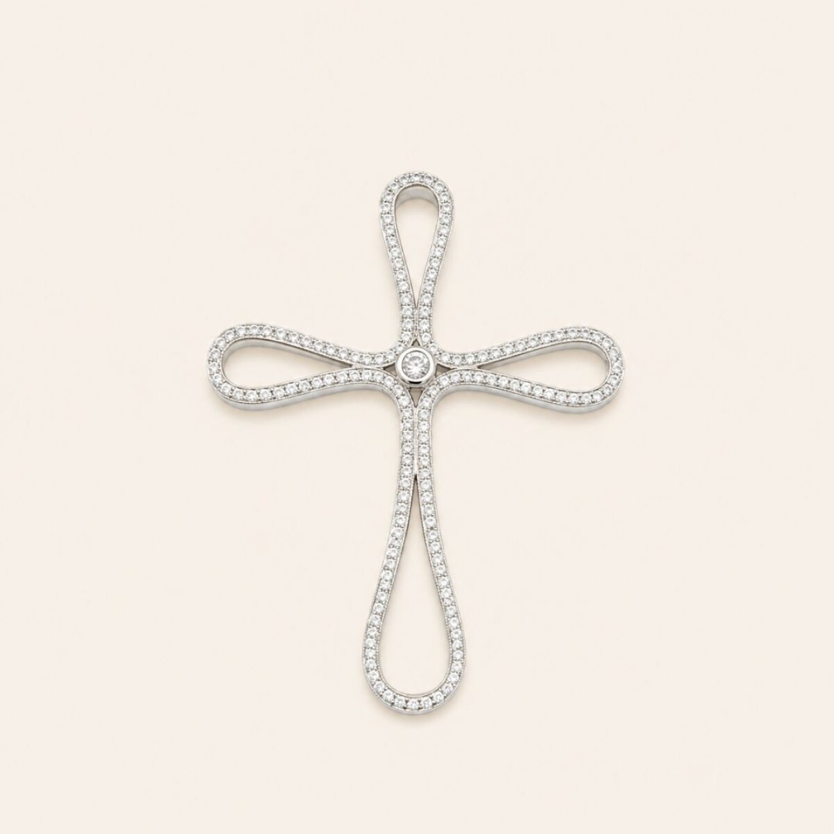 Cruz - Oro 18k Blanco 
