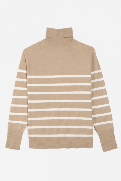 Sweater cuello rompeviento BEIGE