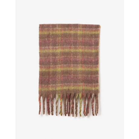 Bufanda Tejida Tartan Combinacion Multicolor