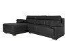 Sofá Albany - 3 cuerpos Negro - Chaise Derecho