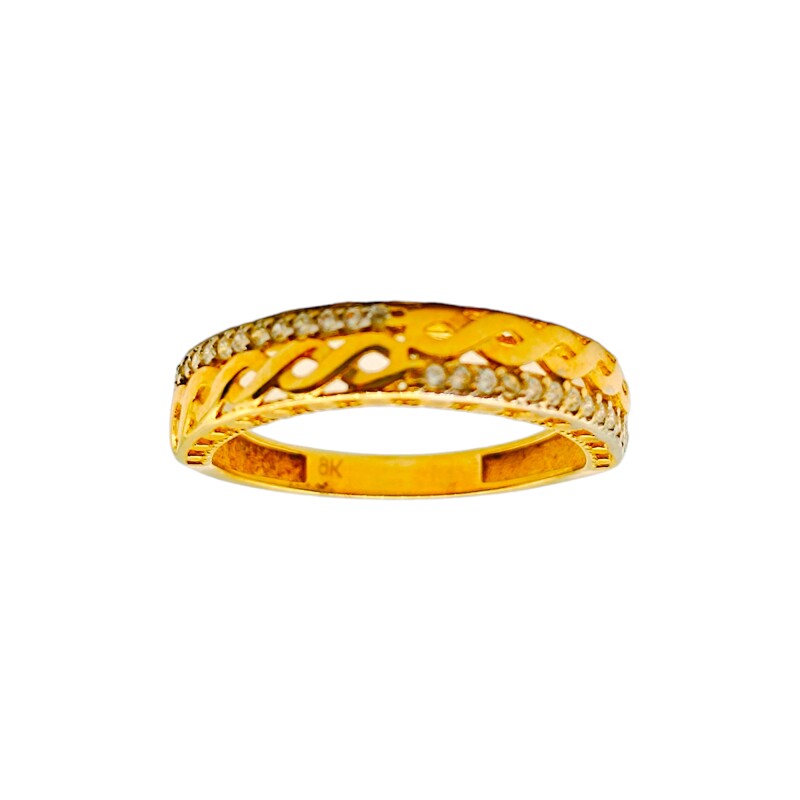 Anillo infinito-Oro bajo-Piedra circonia-AN8043 conpiedra