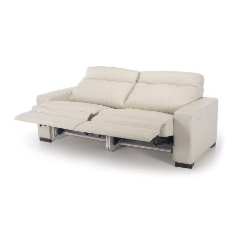 Sofá Bora (Reclinable eléctrico) - Cuero Básico - 2 cuerpos Off White - (Preventa)