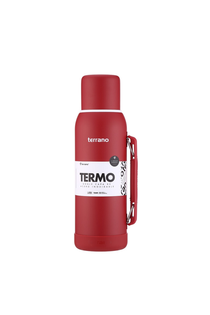 TERMO TERRANO NEW 1LT CON MANIJA PREMIUN ROJO