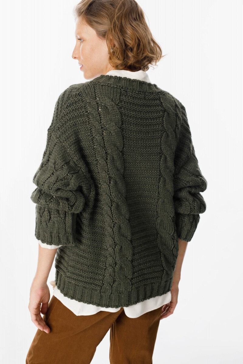 Sweater Texture Verde Militar