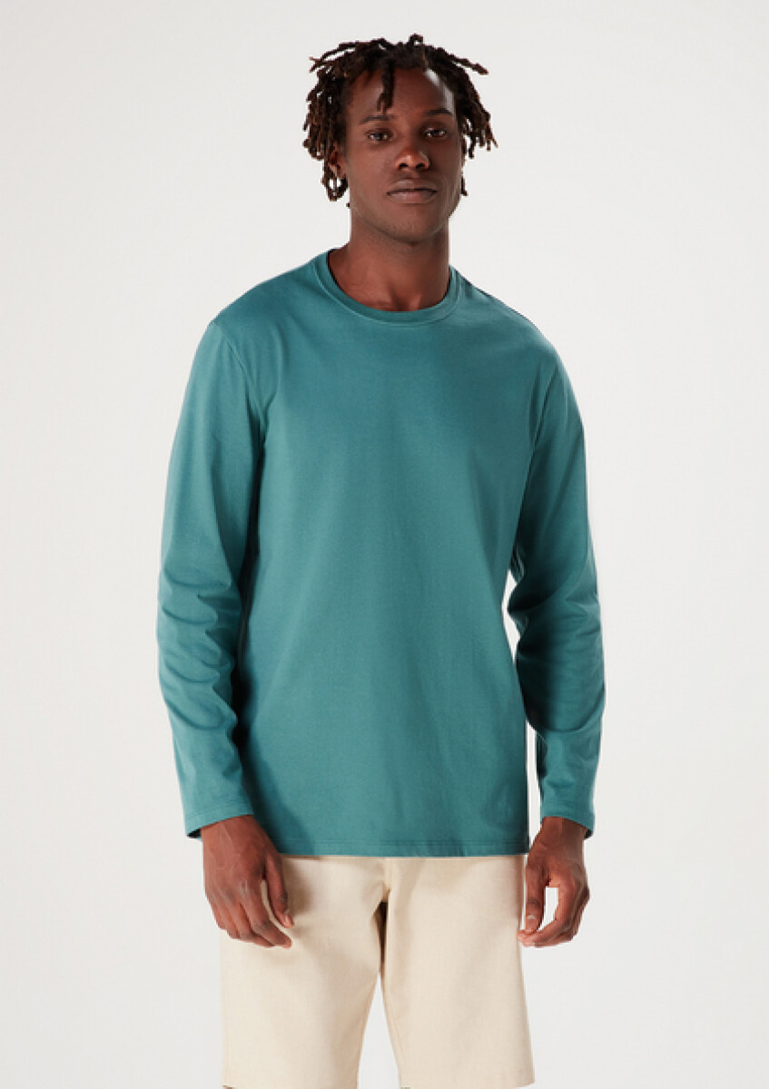 CAMISETA ML MASC - VERDE MEDIO 