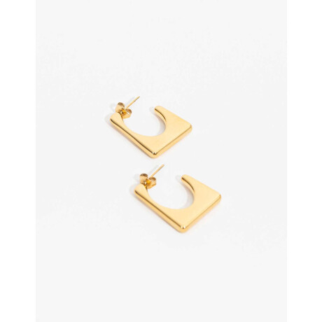 Aros Argollas Acero Dorado