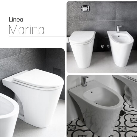 INODORO BIDET TAPA MARINA BLANCO BRILLANTE BAÑO 000