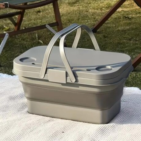 Cesta canasta plegable para picnic Gris