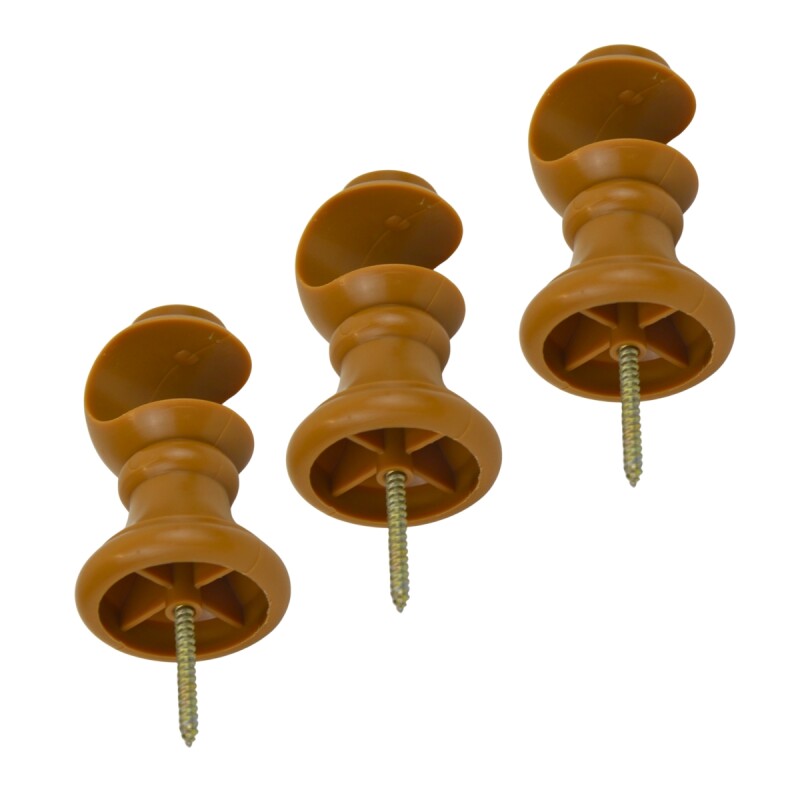 Barrote cortina de metal 3 m 28 Mm + 3 Soportes MARRON CLARO