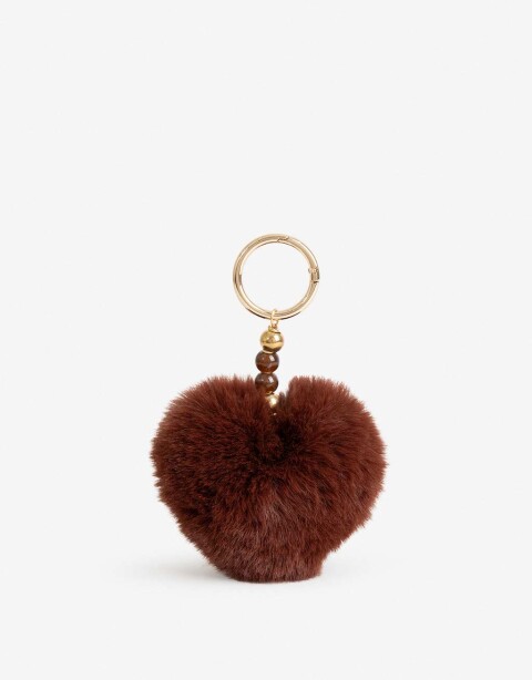 Llavero Cozy Llavero Corazon Cozy Con Beads, - Marron Chocolate