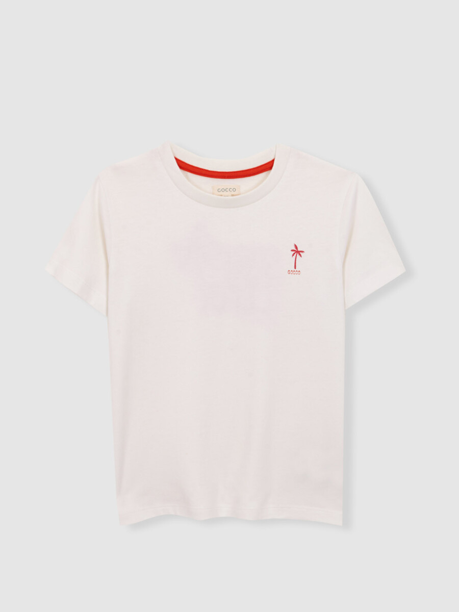 Camiseta Estampado Surf Life Blanco