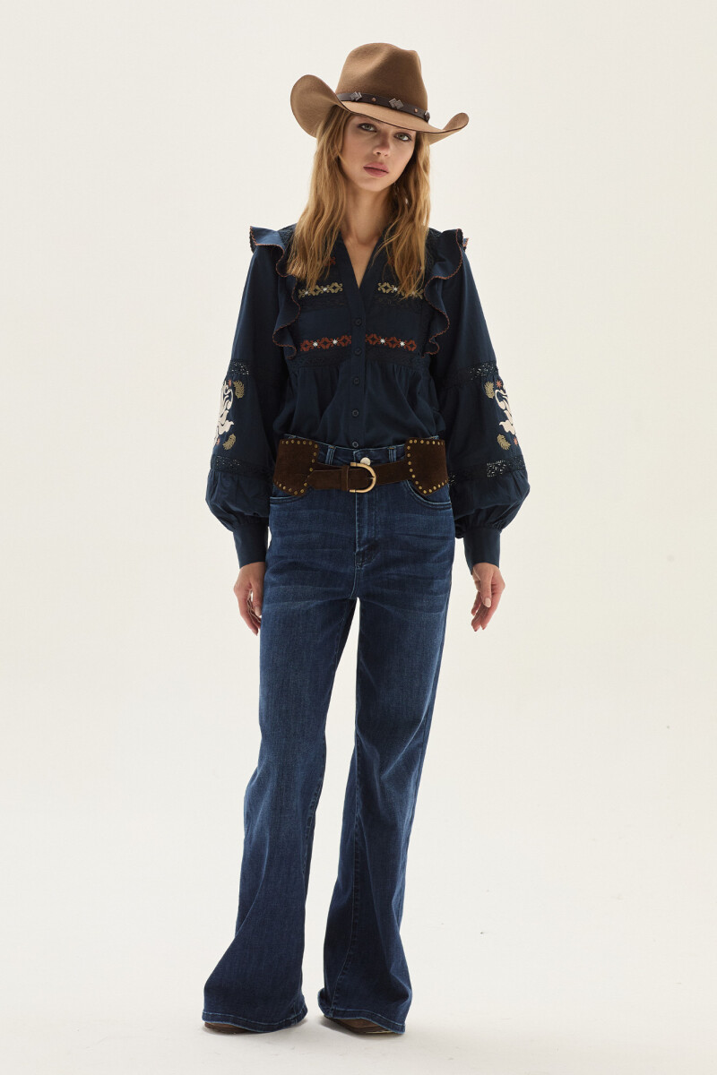 Blusa Noctis Azul Marino