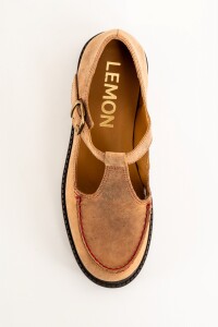 Zapato Guillermina Cuero Camel