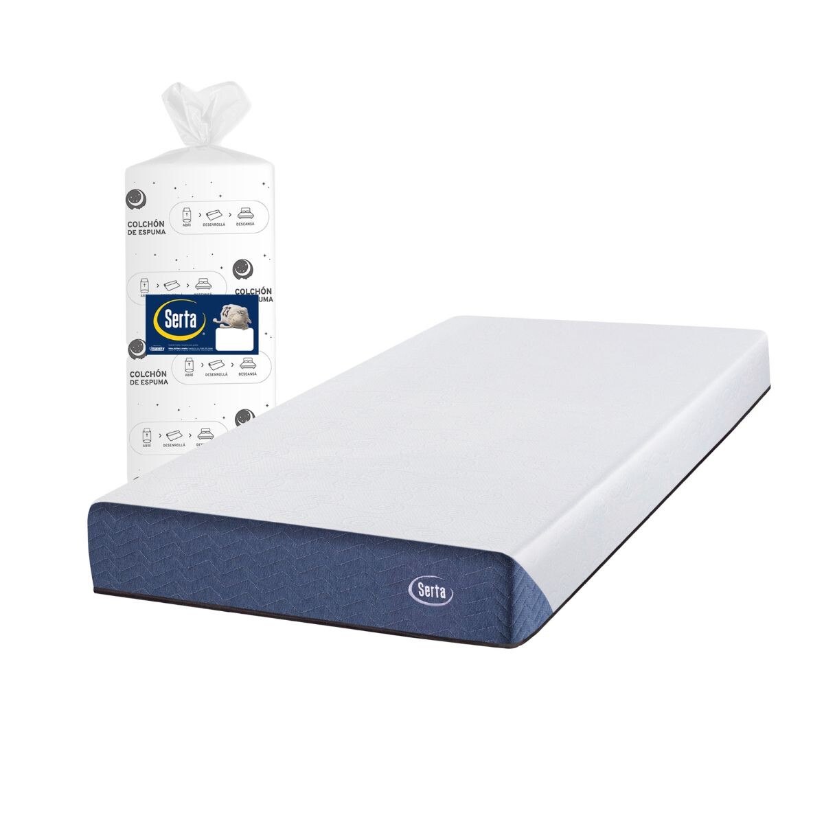 Colchon Benton - 1 plaza en caja - 0.90 x 1.90 