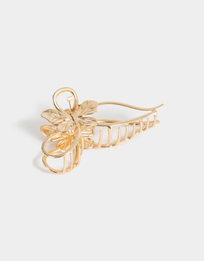 Broche Con moño Broche Con Moño & Mariposa - Dorado