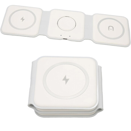 Cargador Inalámbrico Magnético QI 3 en 1 hasta 15W Cargador Inalámbrico Magnético QI 3 en 1 hasta 15W