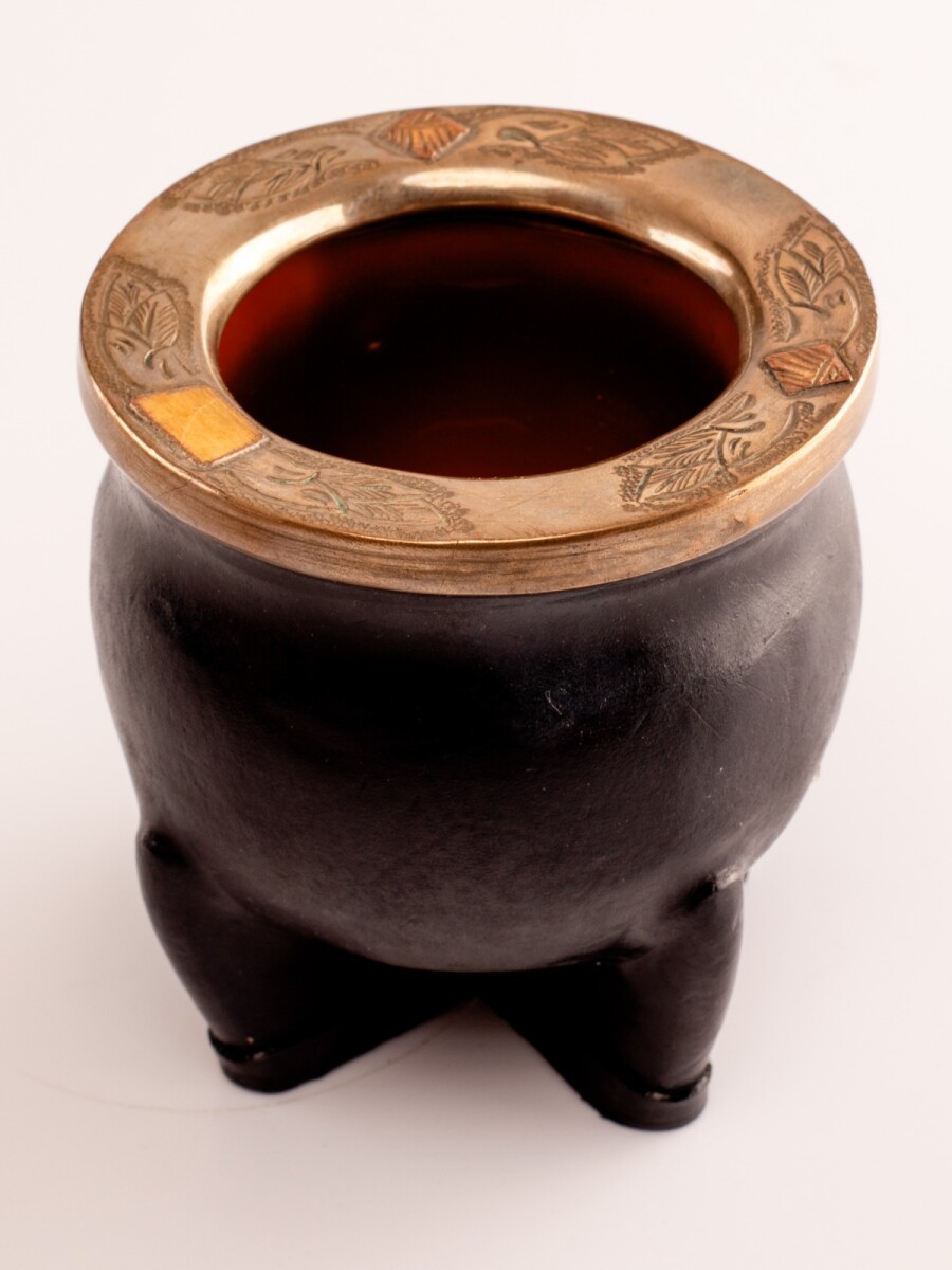 Mate Cerámica Plata y Oro - C4 