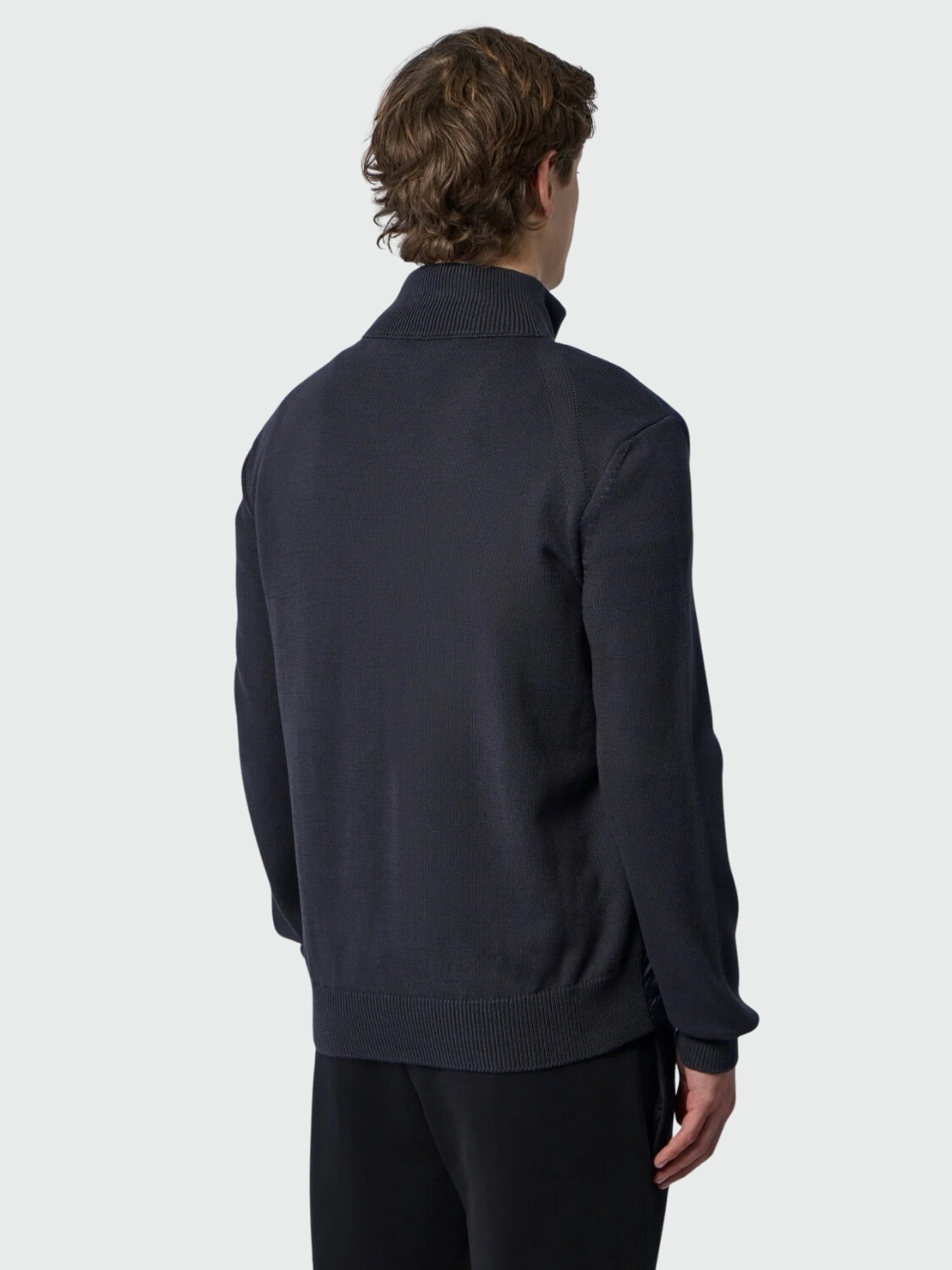 MONCLER - Campera Acolchada de Algodón Azul Oscuro