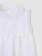 Vestido Largo Con Tiras Bordadas Blanco