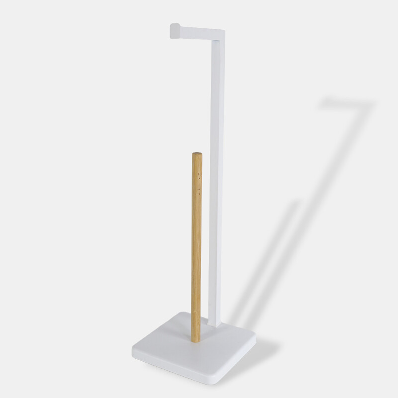 ORGANIZADOR METAL BLANCO/BAMBU P/PAPEL HIG Unica