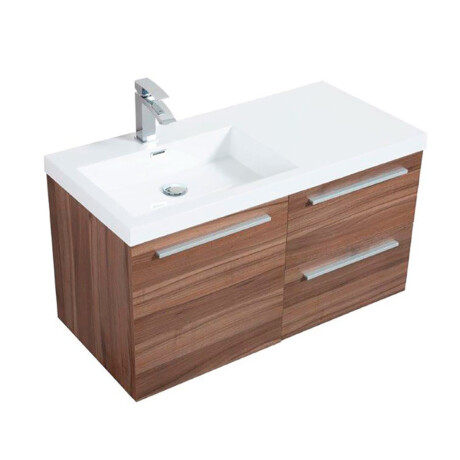 MOBILIARIO BAÑO ELEMENTO CON BACHA 3 CAJONES MADERA NOGAL NOGAL