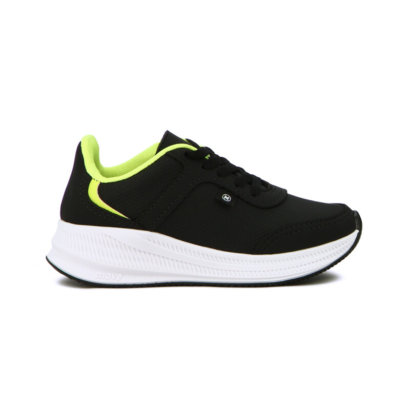 Molekinho Calzado Deportivo Niño Acordonado Negro-amarillo Fluo