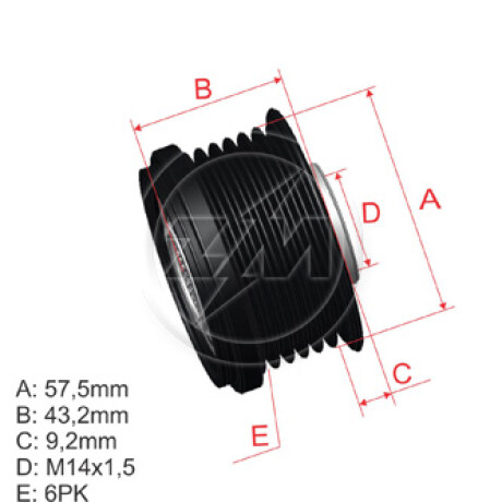 POLEAS ALT.Y DINAMO TOYOTA COROLLA YARIS 6R 61 EXT SIST.(Z.VIB)=6006Z ZM POLEAS ALT.Y DINAMO TOYOTA COROLLA YARIS 6R 61 EXT SIST.(Z.VIB)=6006Z ZM
