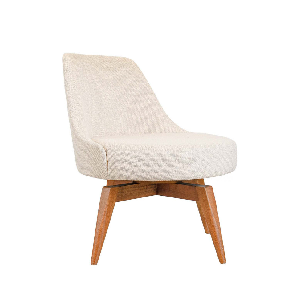 BUTACA GIRATORIA TELA NATURAL-BEIGE BOLI BEIGE