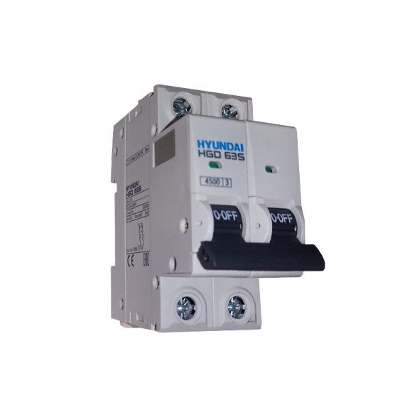 Llave térmica HGD63S din 2P 10A 4,5kA HY1210S