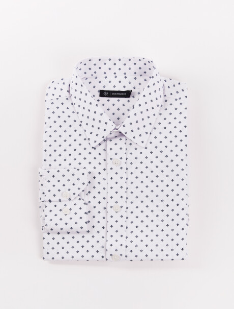 Camisa estampada blanco.