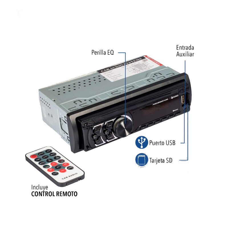 Radio para auto FM USB SD con control remoto Radio para auto FM USB SD con control remoto